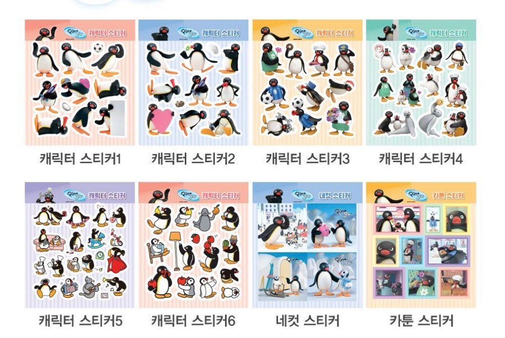 韓國企鵝家族Pingu Collection Memo 一本16 張貼紙冊 (預購貨品）