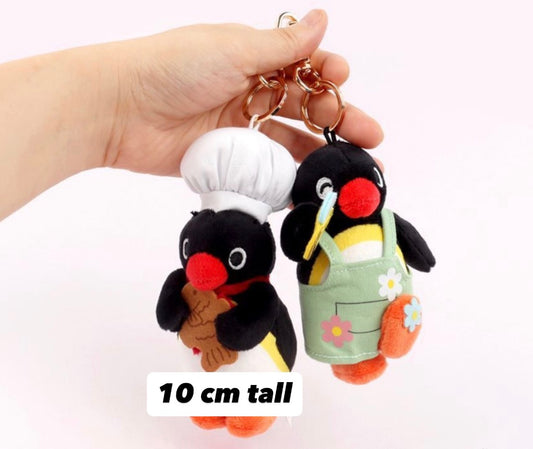 新品訂購88折‼️ 韓國企鵝家族Pingu Collection 毛公仔匙扣- 花藝師企鵝 (預購貨品）