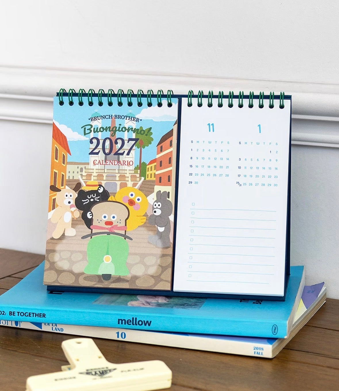 2027 Brunch Brother Twin Calender 桌上座檯月曆 - 預購貨品