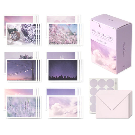 韓國Monolike 36 Days Mini Message Card Set (一套36 張）Feeling Violet [預購貨品］