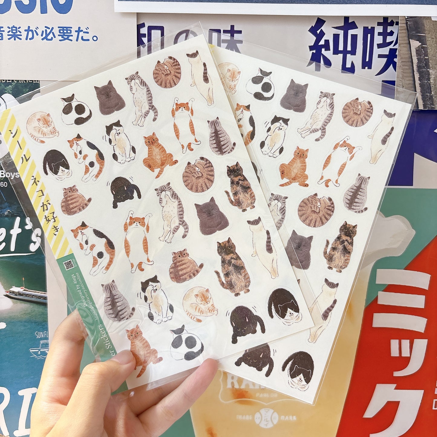 日本4 legs 彩繪貓咪貼紙系列: 各種各樣的貓咪