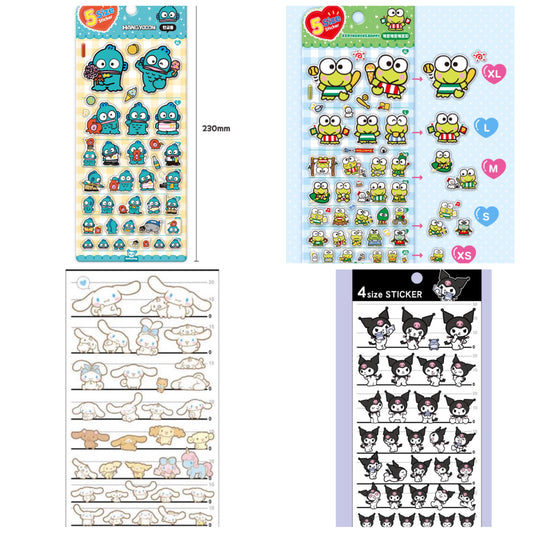 Sanrio Characters Multi Size 貼紙(一張多個尺寸 ) ：5 角色選擇