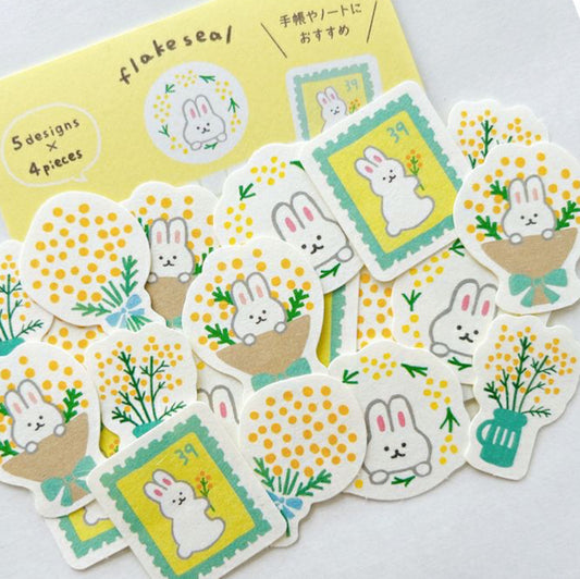 古川紙工春日動物Time - 送上小黃花的兔兔