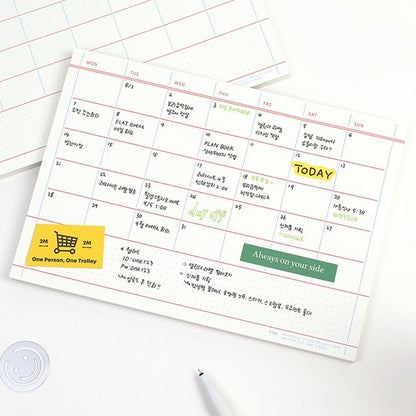 Every Day Schedule Pad (A5 Size)