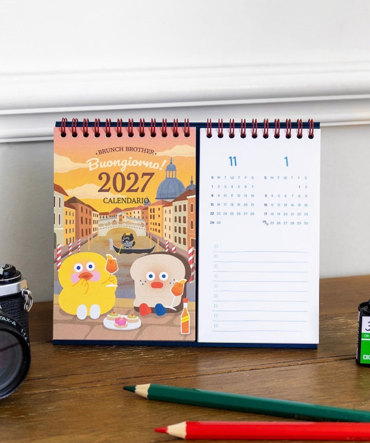 2027 Brunch Brother Twin Calender 桌上座檯月曆 - 預購貨品