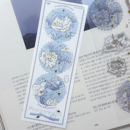 韓國Mewmewbeam 熨金 Vintage Map 書簽