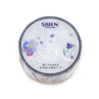 日本Saien 熨銀透明3 米長紙膠帶 - 閃閃紫羅蘭
