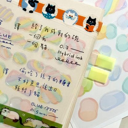 韓國Full design Useful Highlight Stickers - ￼Marshmallow 棉花糖