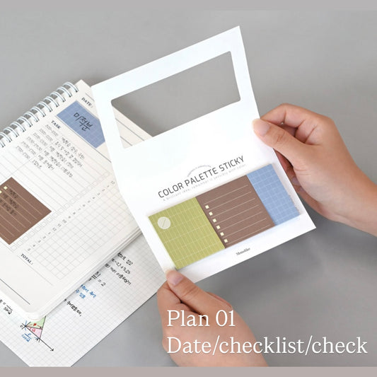 韓國 Color Palette Series Sticky Memo Pad 便條貼 - Three in One