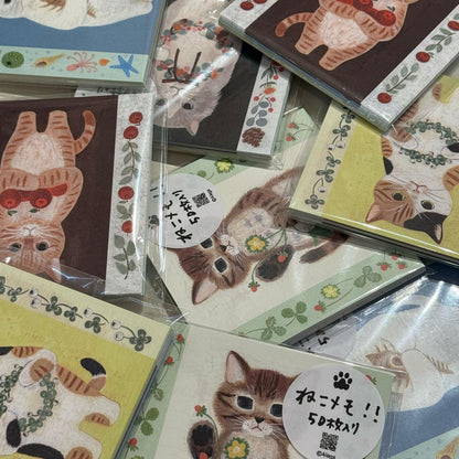 日本貓咪王國便條紙 一套5款 （共50張）