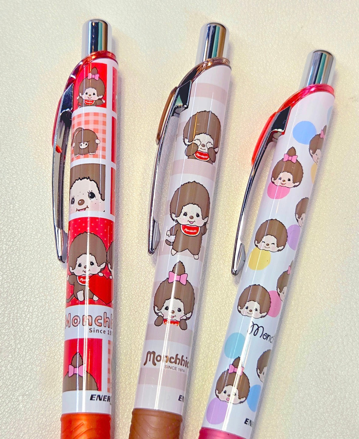 Monchichi x 日本Energel 黑色0.5 原子筆