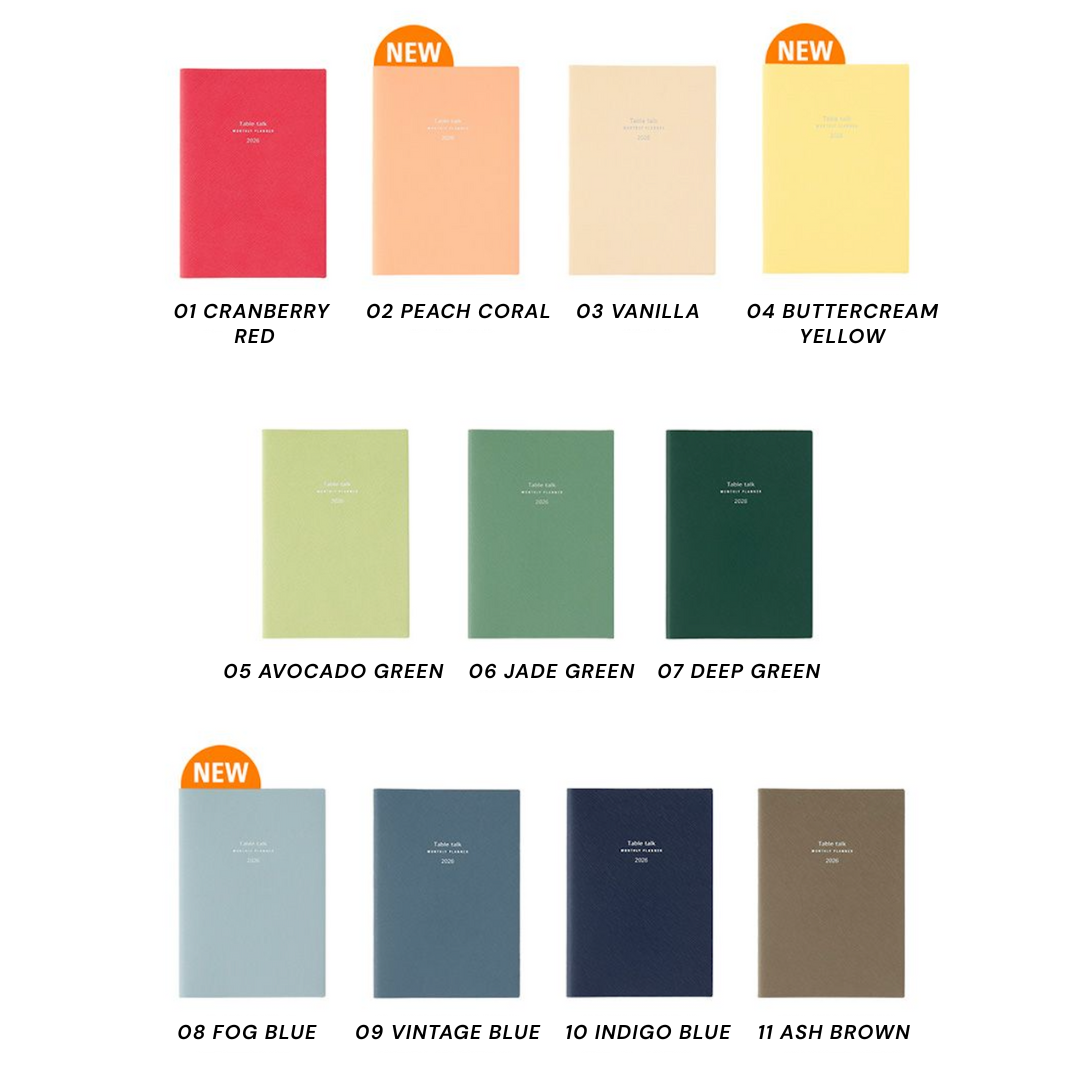 2026 韓國 Table Talk 時間規劃師 B6 [小號] 月+週計劃 🌈 * [預購貨品，下單後14天出貨]