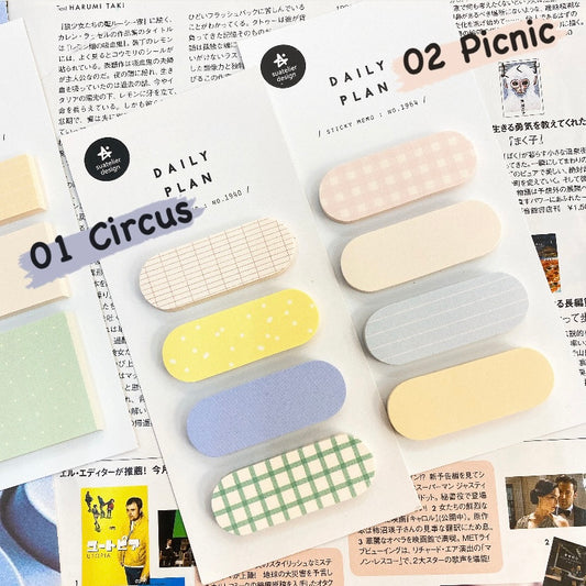 韓國 Daily Plan Sticky Memo  - Button (Circus/Picnic)