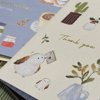 台灣手繪燙金心意卡 - Thankyou