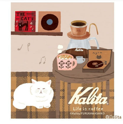 日本Kalita 貓咪咖啡館系列便條磚100 頁 - Caramel Coffee