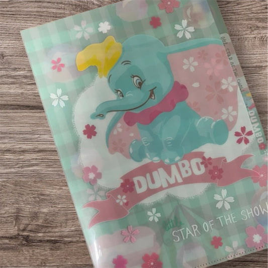 Disney 小飛象Dumbo 櫻花款 A4 三層文件夾