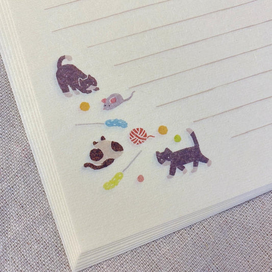 日本信紙套裝 - 懶洋洋貓咪