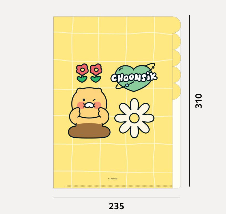 韓國 Kakao Friends 5 Pockets Folder 文件夾 - 春植 / Apeach / Ryan