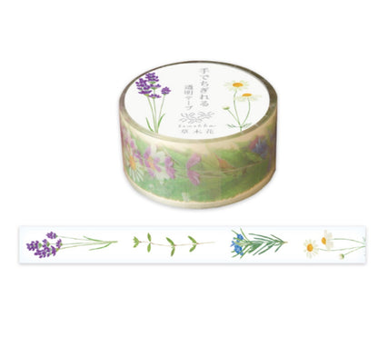 日本Somokka 草木花系列透明紙膠帶 -   花朵篇 2 號