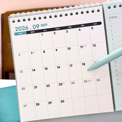 2027 Twin Desk Calender with To Do List Memo Pad