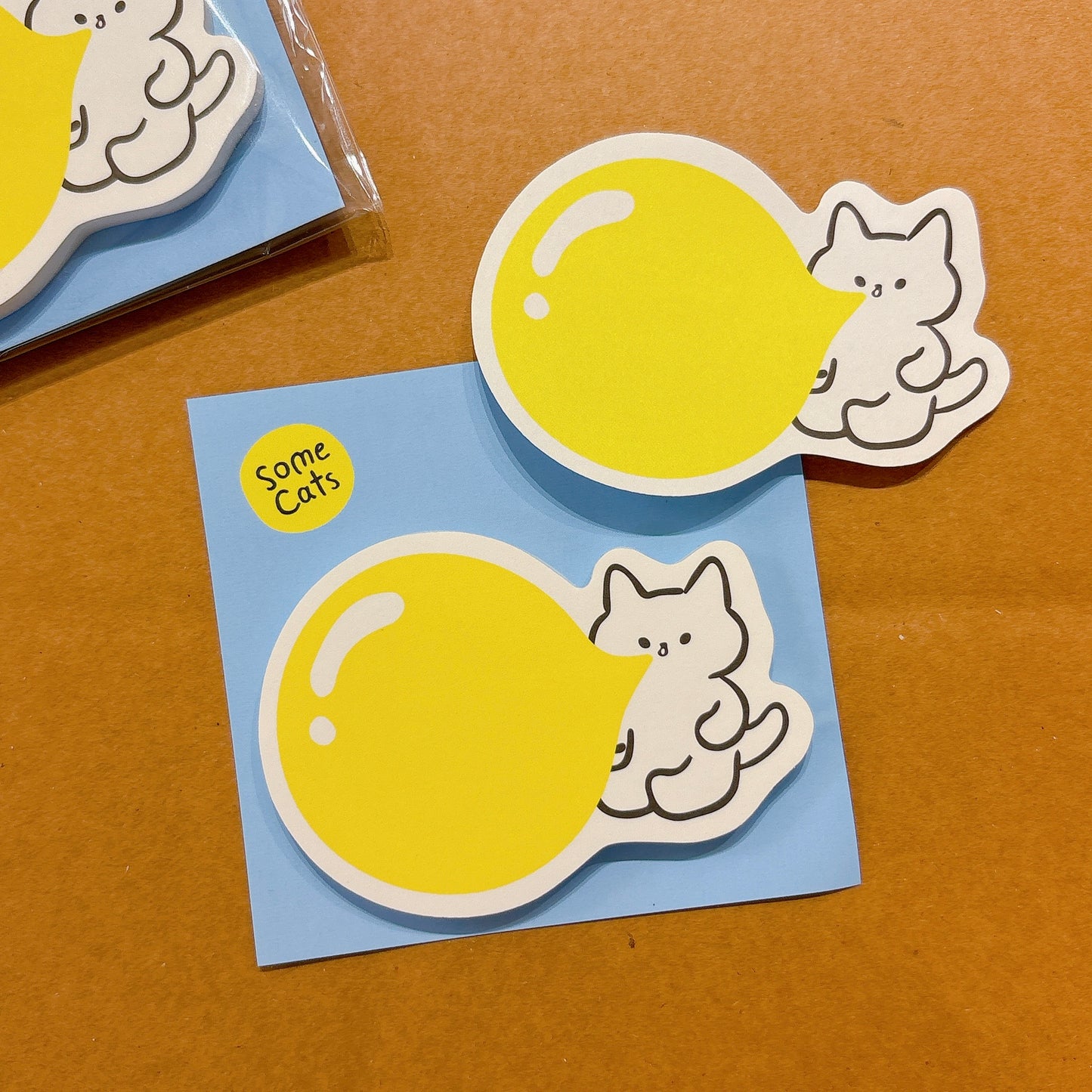 韓國插畫師썸캣츠 Sticky Memo - 吹泡泡貓咪