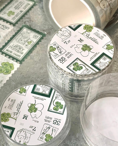 韓國Mewmewbeam 四葉草郵票造型貼紙 - 5米裝 *[預購貨品，下單後14天出貨]