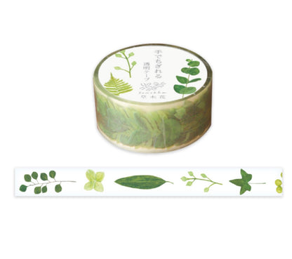 日本Somokka 草木花系列透明紙膠帶 -   葉子篇 1 號