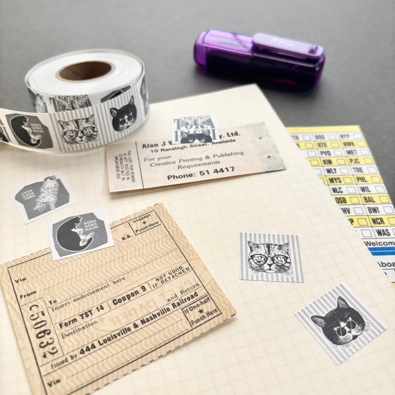 日本the Neko-noki 貓咪紙品: 黑白貓咪貼紙