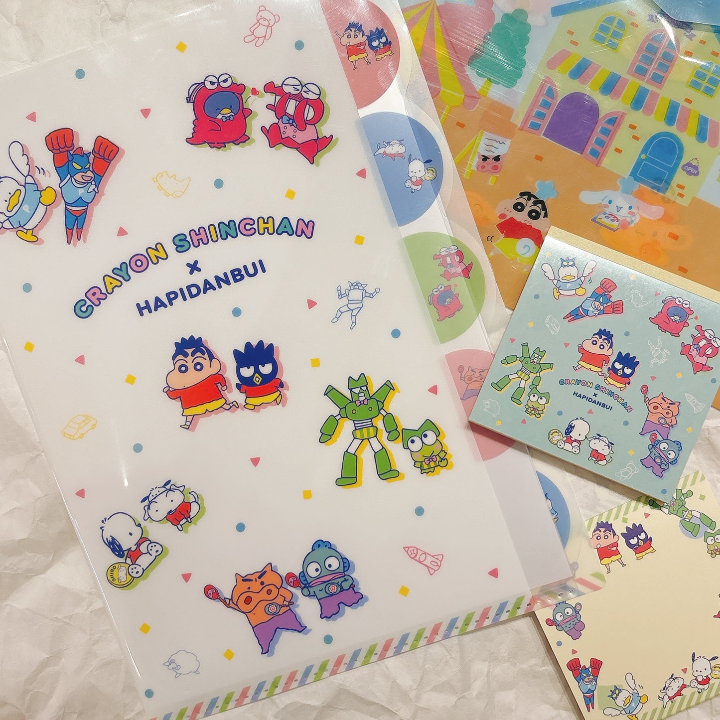 日本 Sanrio 聯乘 蠟筆小新 5 Pockets 文件夾