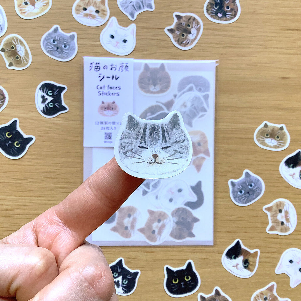 日本4 legs 彩繪貓咪系列: 貓咪大頭貼 手帳貼紙包