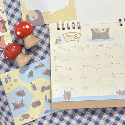 2027 日本 ZOOm in Animals Calendar 桌上座檯月曆