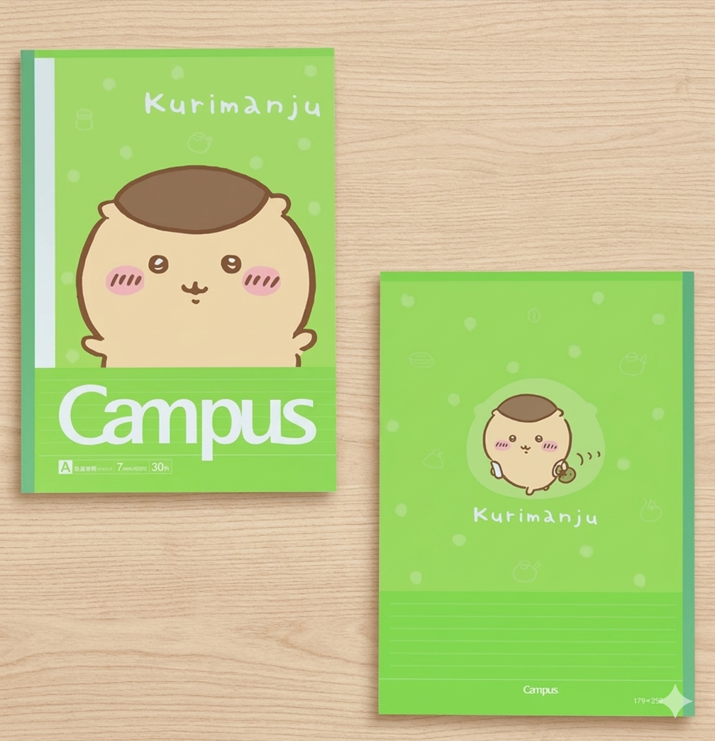 Chiikawa x Campus 大頭照片系列橫線筆記本套裝 - 一套5 入* [預購貨品，下單後14天出貨]