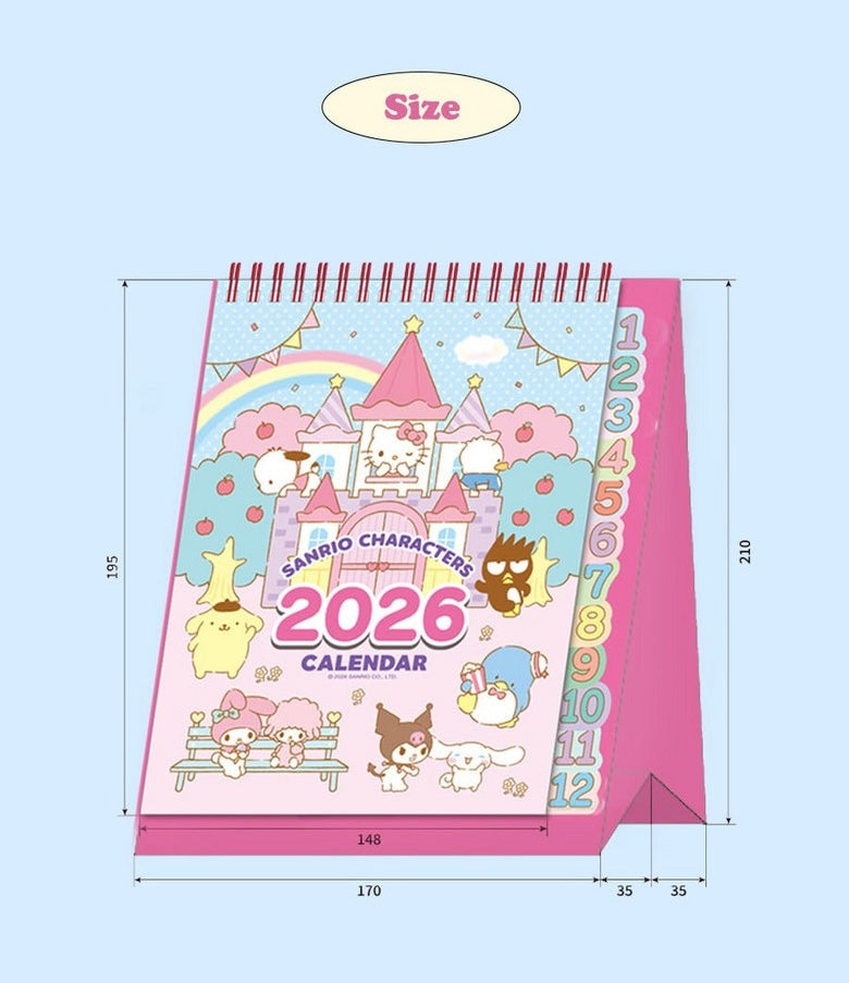Sanrio My Castle 2026 桌上月曆* [預購貨品，下單後14天出貨]