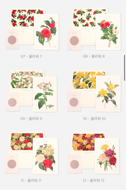 韓國Flower Card Set 系列- May Your Day Blossom(一共6 款）