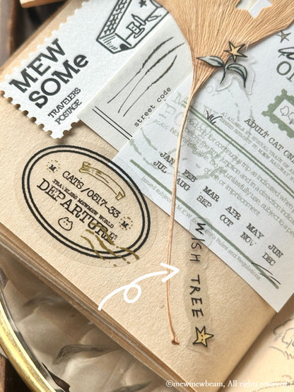 韓國Mewmewbeam 復古懷舊A5 大張貼紙 - 2 款選擇* [預購貨品，下單後14天出貨]