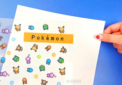 韓版Pokemon 寵物小精靈Pixel 系列 - 像素版A4 文件夾