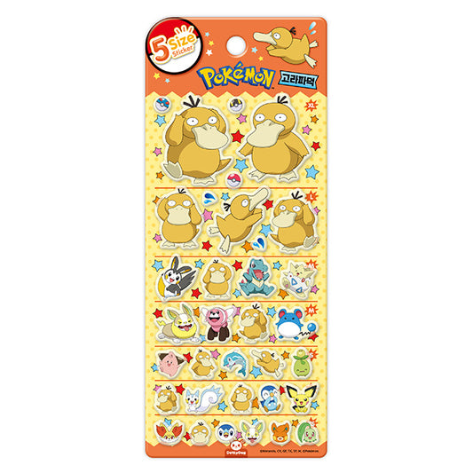 韓版Pokemon 寵物小精靈系列 5 Sizes 貼紙 - 傻鴨