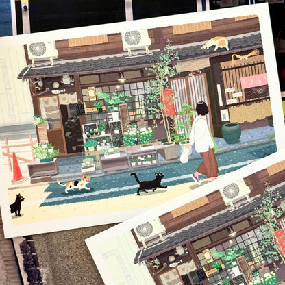 日本Active 明信片黑貓🐈‍⬛宅急便たびねこ系列 - 走過雜貨店