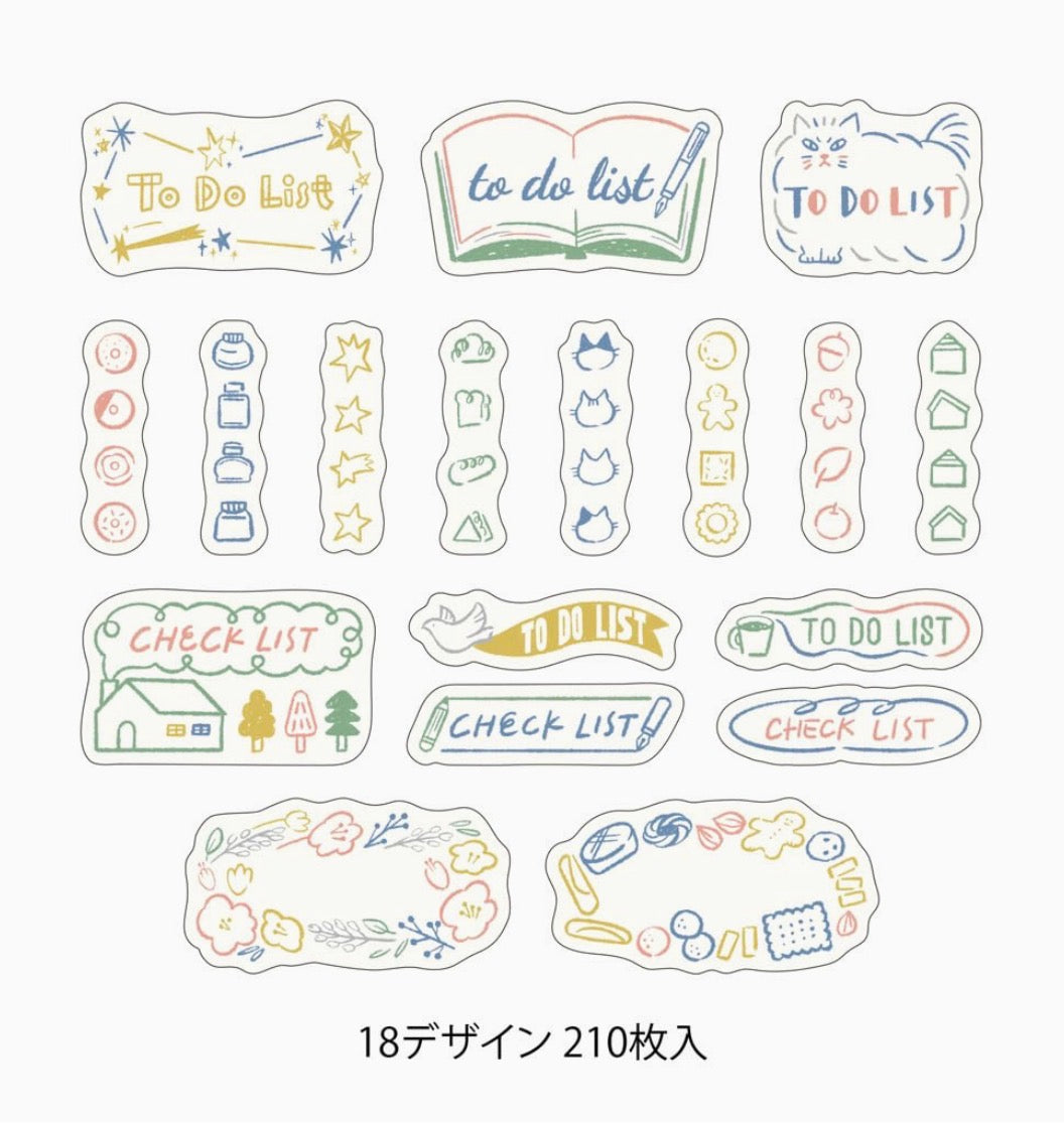 日本Designphil Yuru Log 卷裝貼紙 - 每天的To Do List