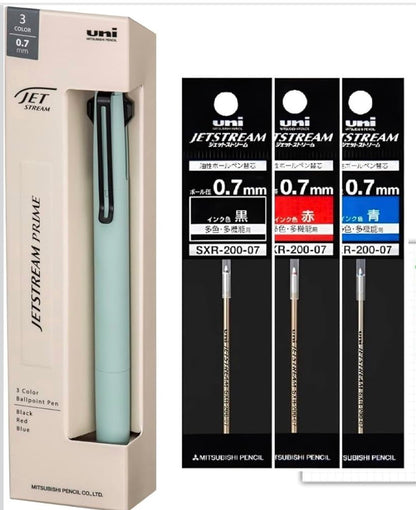 Uni Jet Stream Prime 0.5 三色筆連黑紅藍筆芯套裝 [ 接受訂購 · 兩星期到貨］