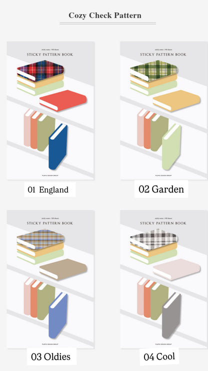 韓國Life Stationery Sticky Pattern Book 書本造型 Index Memo - 12 色選擇 * [預購貨品，下單後14天出貨]