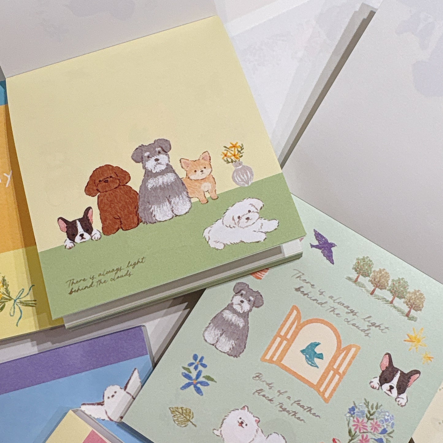 日本 NB Lovely Pets My Mood 四圖案 80頁便條簿 - 狗狗