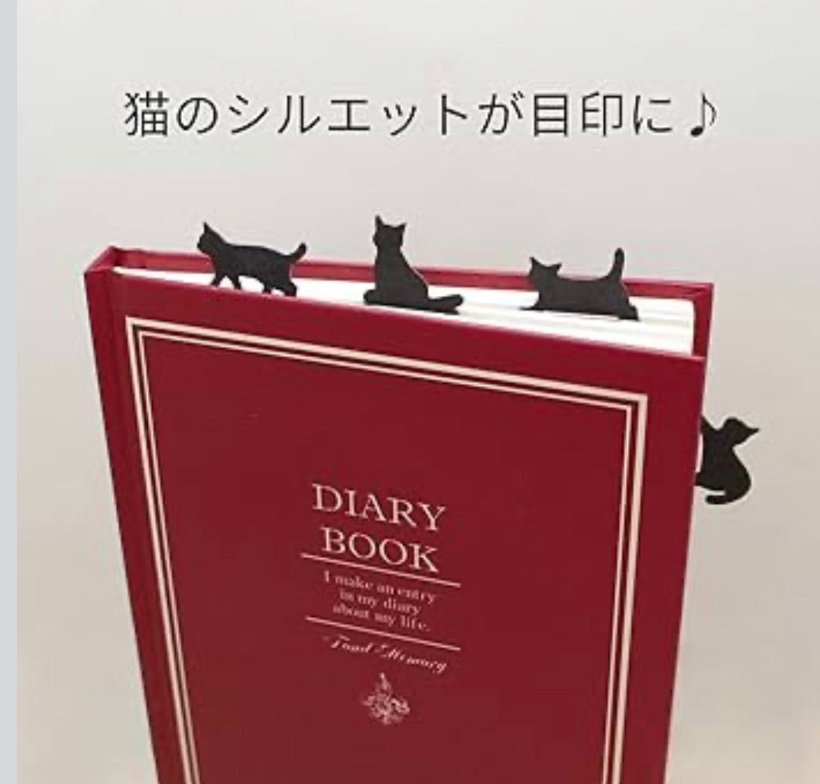 日本TOHKIN 貓咪的剪影肉球金屬書夾：一套4 個  [預購貨品，下單後一星期出貨]