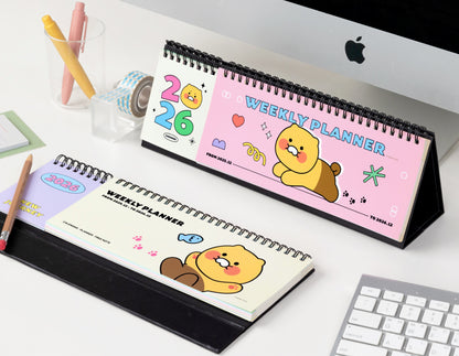 韓國Kakao Friends 2026 春植超多用途桌上月曆 - 預購貨品