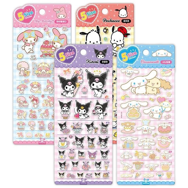Sanrio Characters Five Size 貼紙 - 玉桂狗 [預購貨品］
