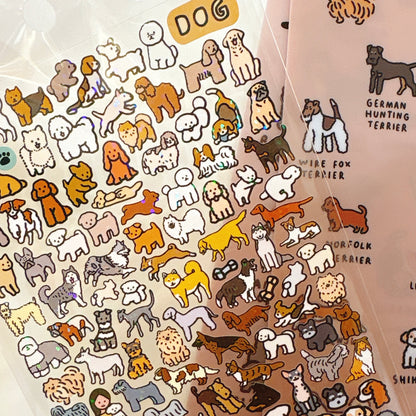 世間萬物圖鑑貼紙合集 -世界上的狗 *