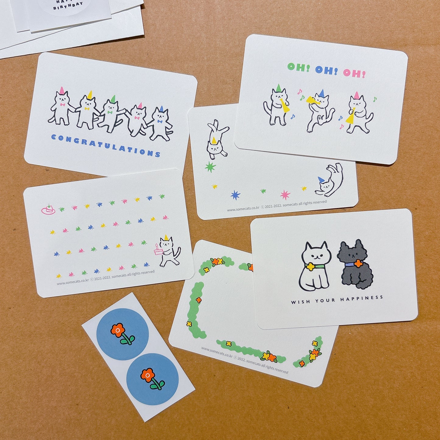 韓國插畫師썸캣츠可愛貓咪小卡 - OH! OH! OH!
