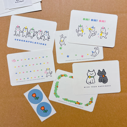 韓國插畫師썸캣츠可愛貓咪小卡 - OH! OH! OH!