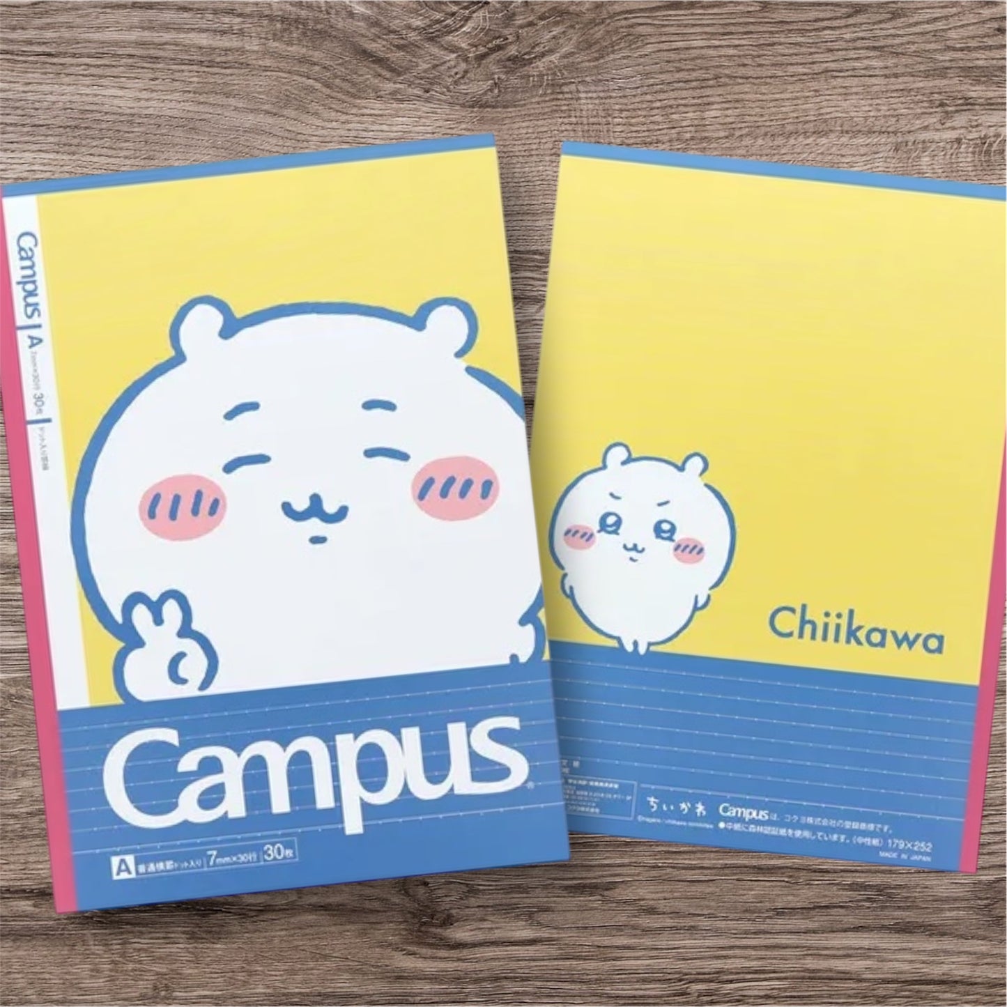 Chiikawa x Campus 大頭照片系列橫線筆記本套裝 - 一套5 入* [預購貨品，下單後14天出貨]