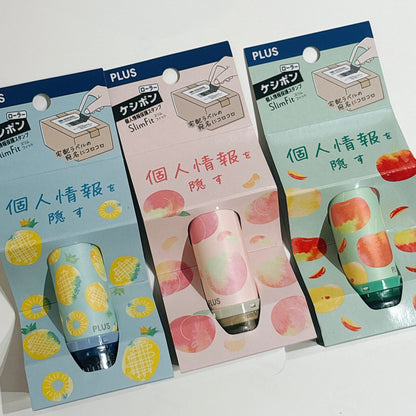 日本 Plus 輕便個人情報保密印 Summer 限定版 - 蜜桃🍑菠蘿🍍車厘子🍒